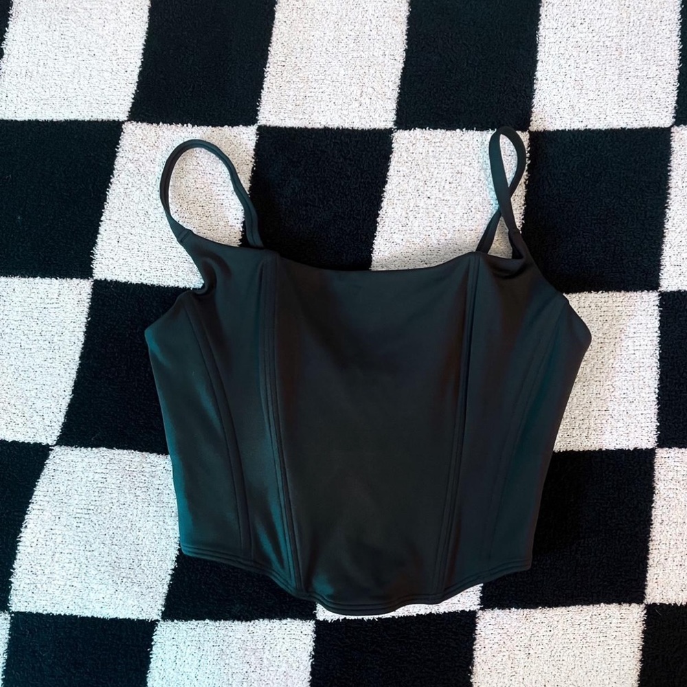 Black Hollister corset top, thick material, super supportive. Size Medium curvy